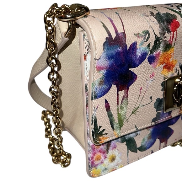 Furla Floral Shoulder Bag Crossbody Handbag EUC - Picture 14 of 17